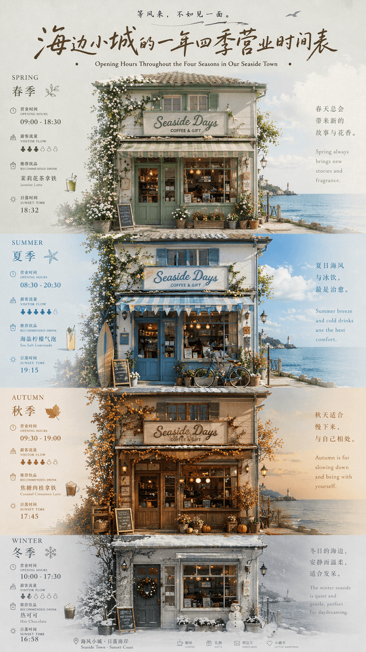 四季海濱小店指南