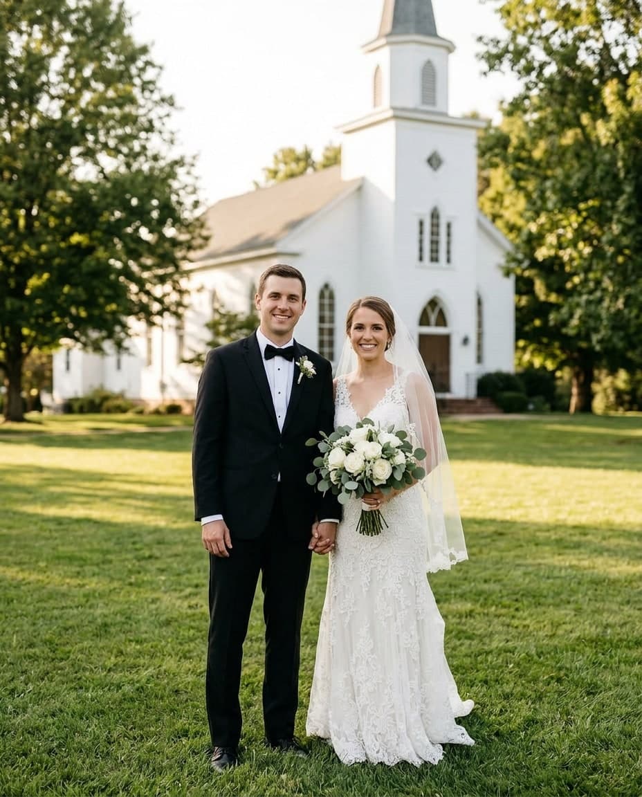 Church Wedding Portrait