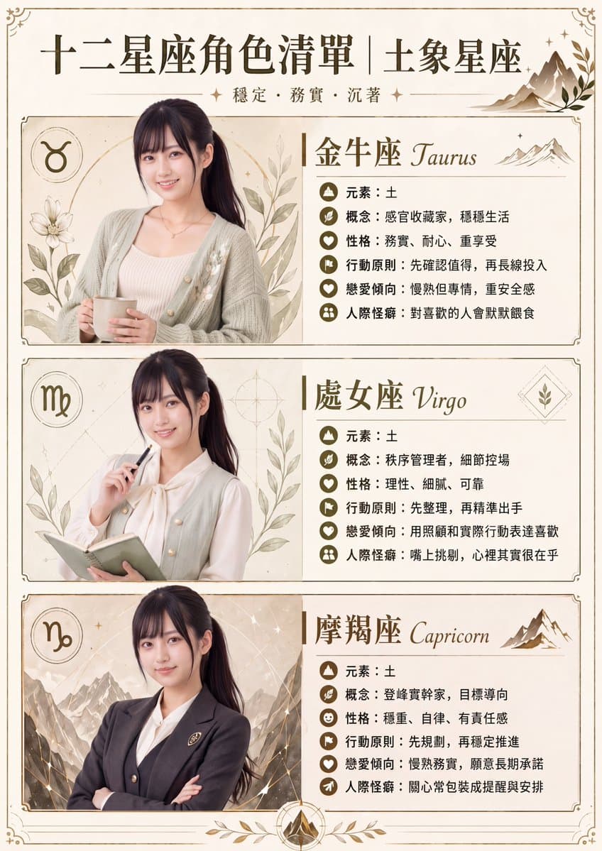 土象星座人物志海报