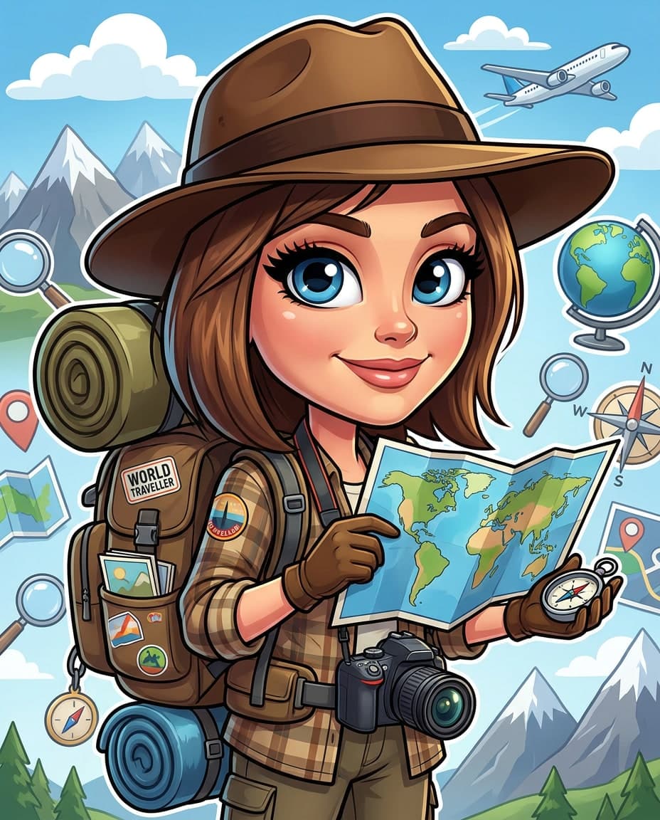 Travel Caricature Female