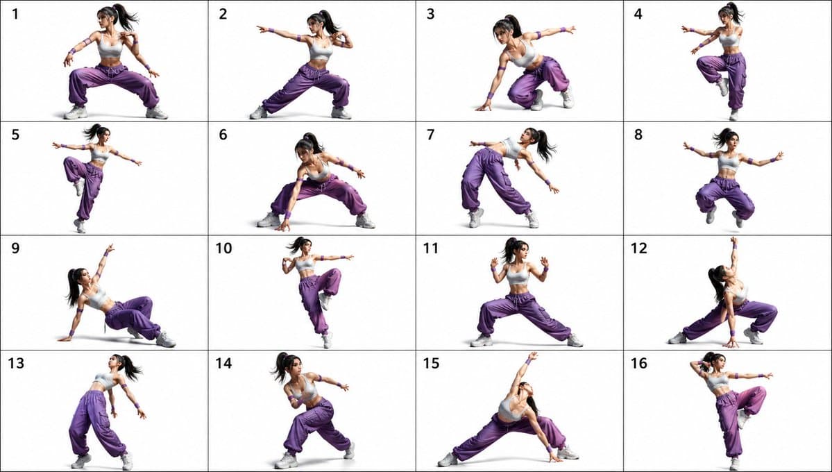 16种舞蹈与格斗动作参考图