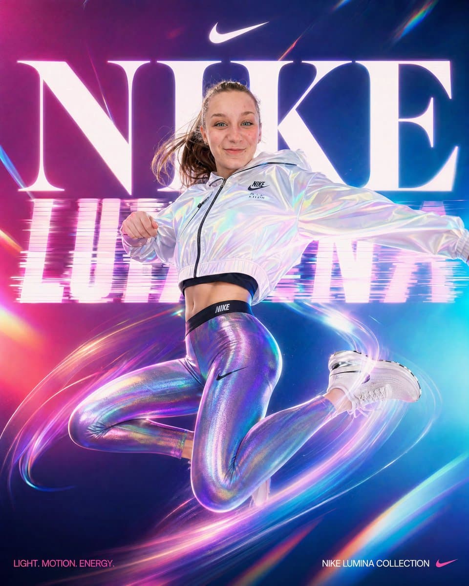 霓虹风格 Nike Lumina 广告海报