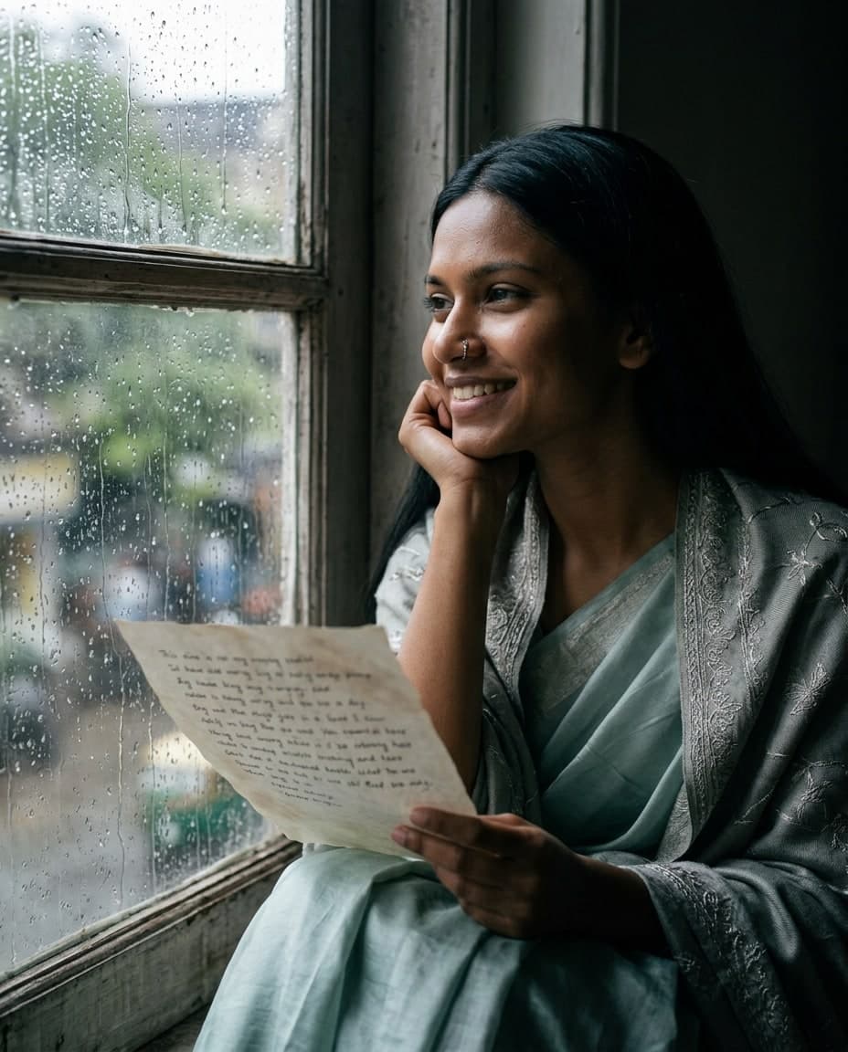 Poétesse sous la pluie