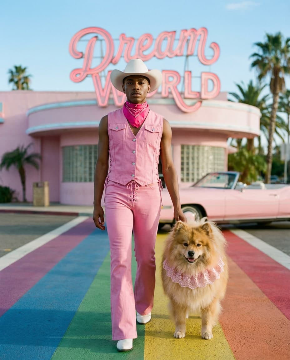 Pink Western Crosswalk