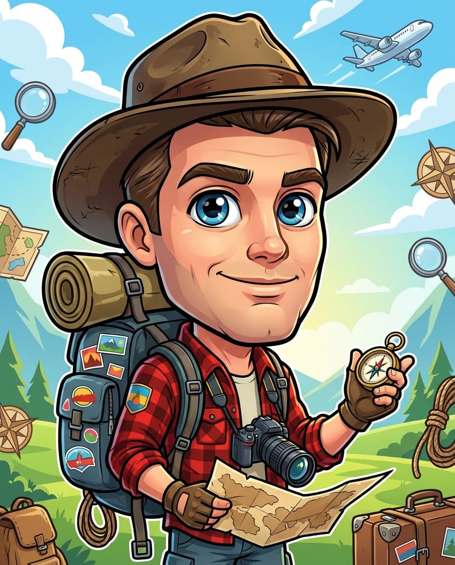 Travel Caricature Male