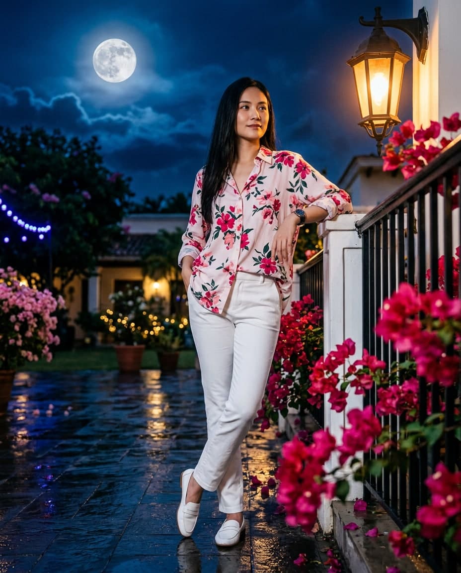 Moonlit Bougainvillea