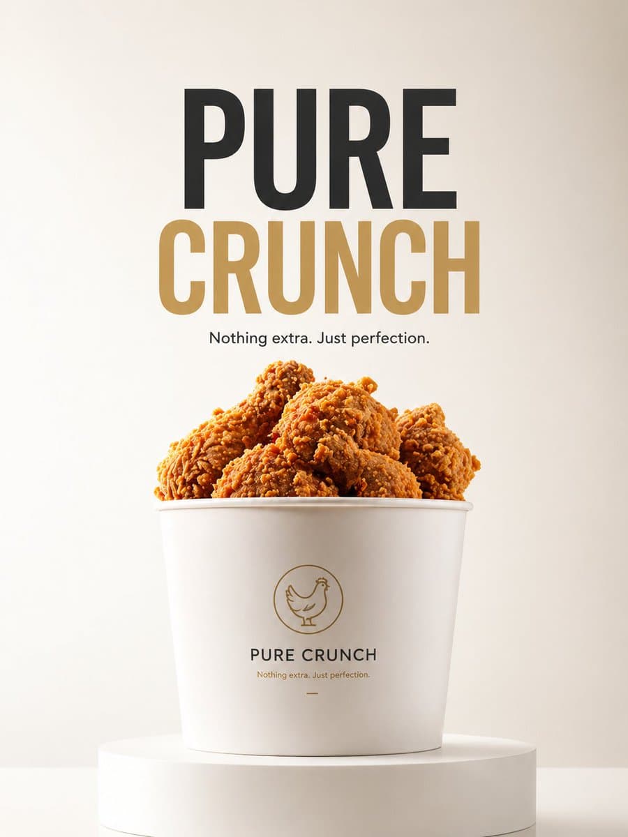 極簡產品廣告：PURE CRUNCH