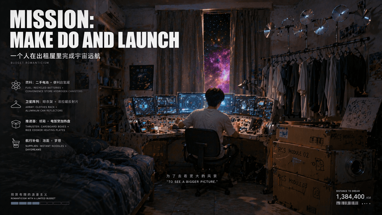 Bedroom Space Voyage Poster