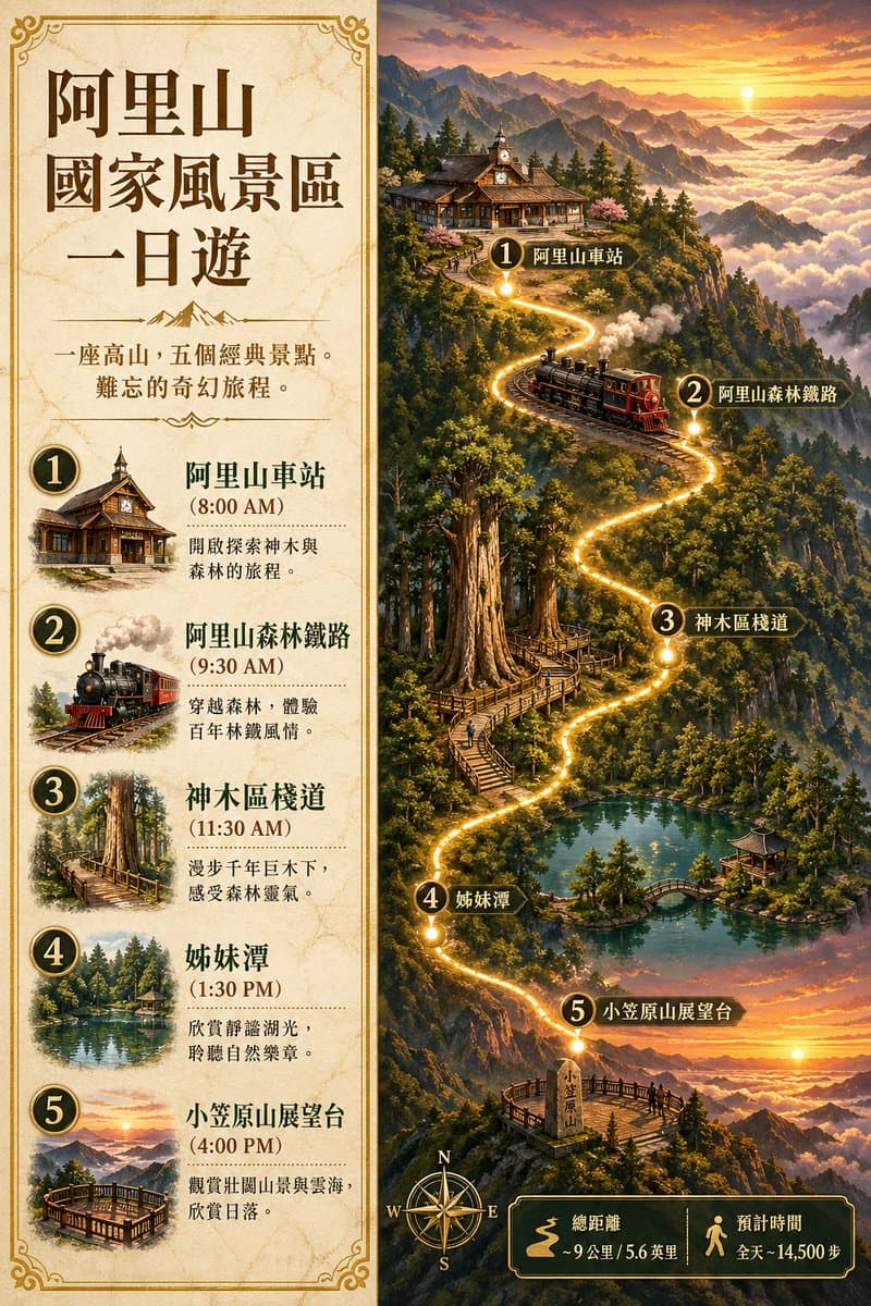 阿里山一日游旅行海报