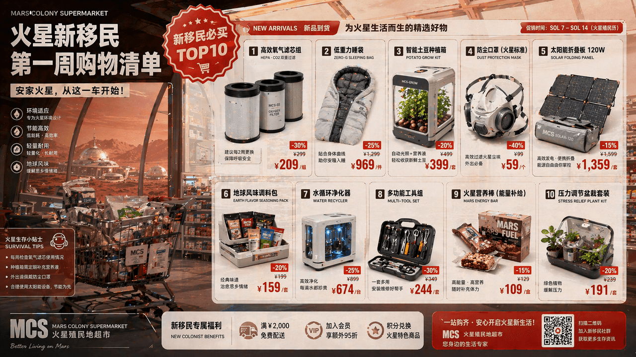 Mars Colony Supermarket Flyer