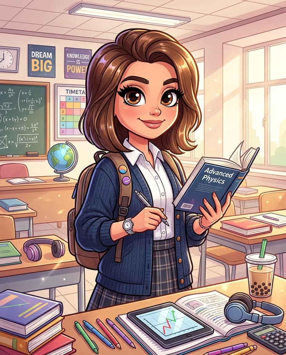 Female Student Caricature