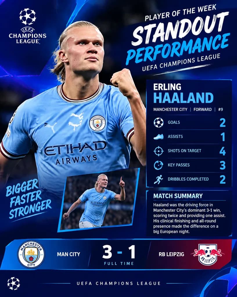 Champions League Player Highlight Card