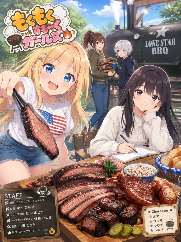 BBQ日常系アニメ キービジュアルポスター