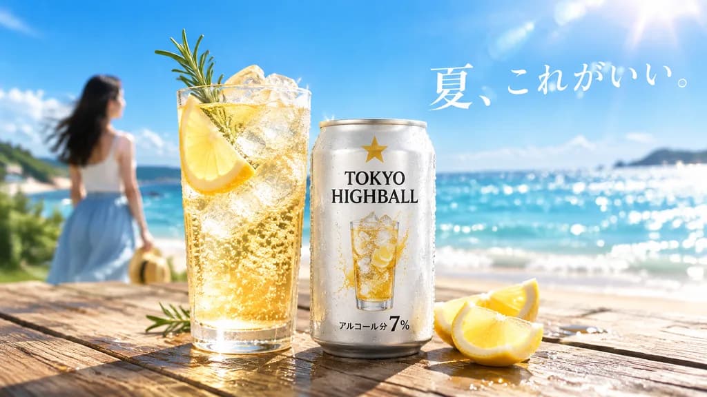 夏日海灘調酒飲品商業廣告