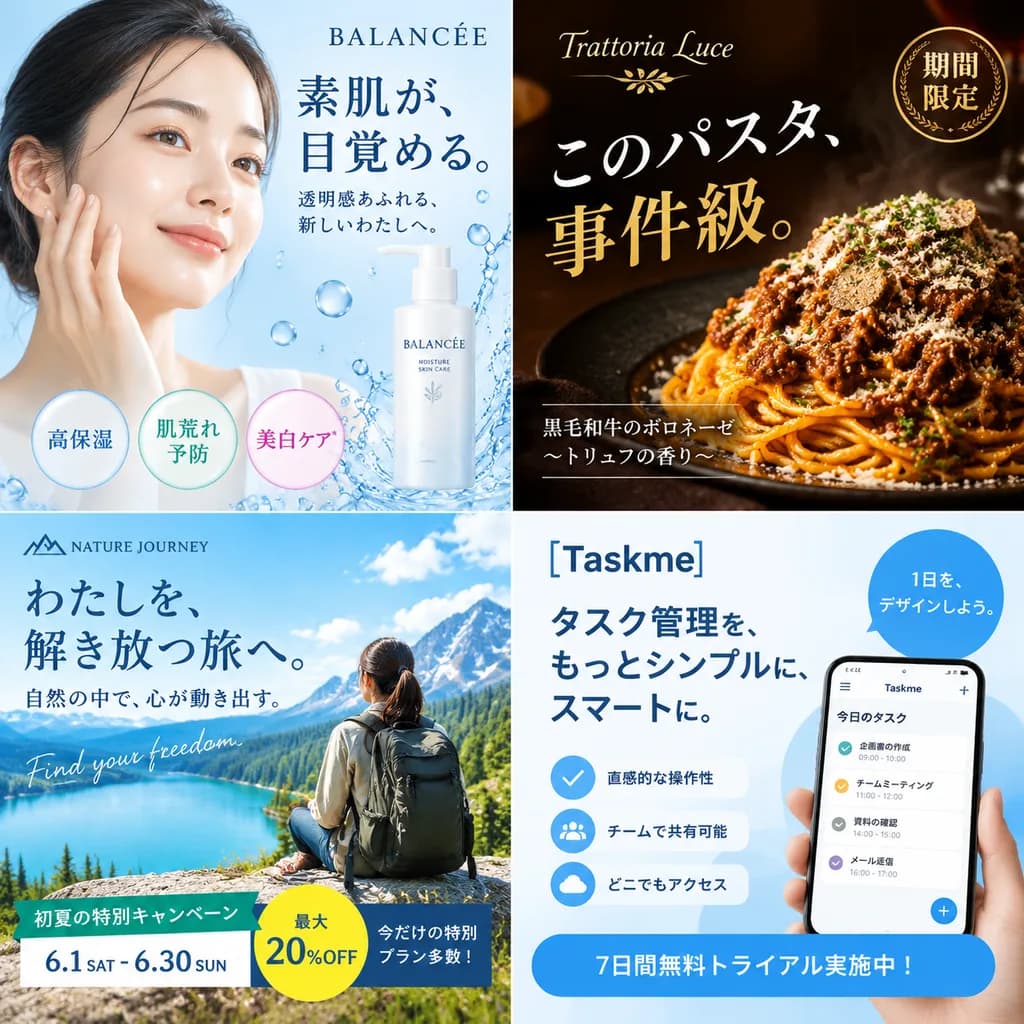多行业日系广告横幅网格