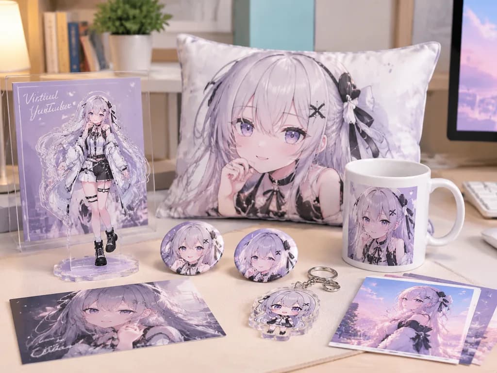 Vtuber Hayran Ürünleri Mockup'ı