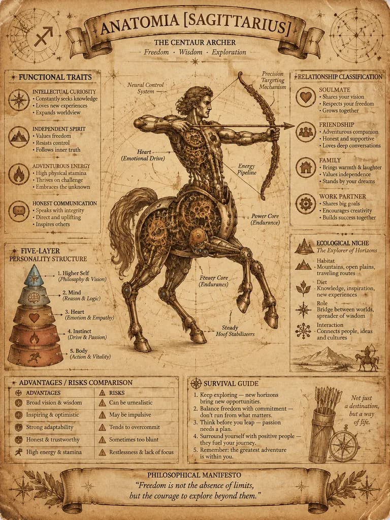 Steampunk Zodiac Anatomy Poster