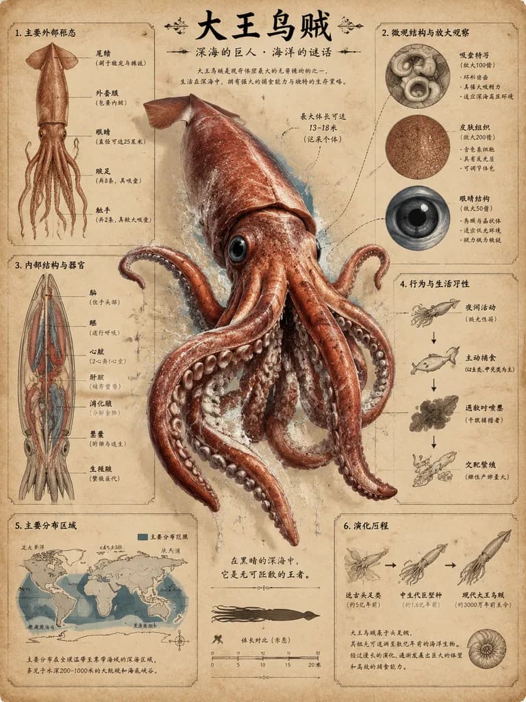 Vintage Scientific Encyclopedia Infographic