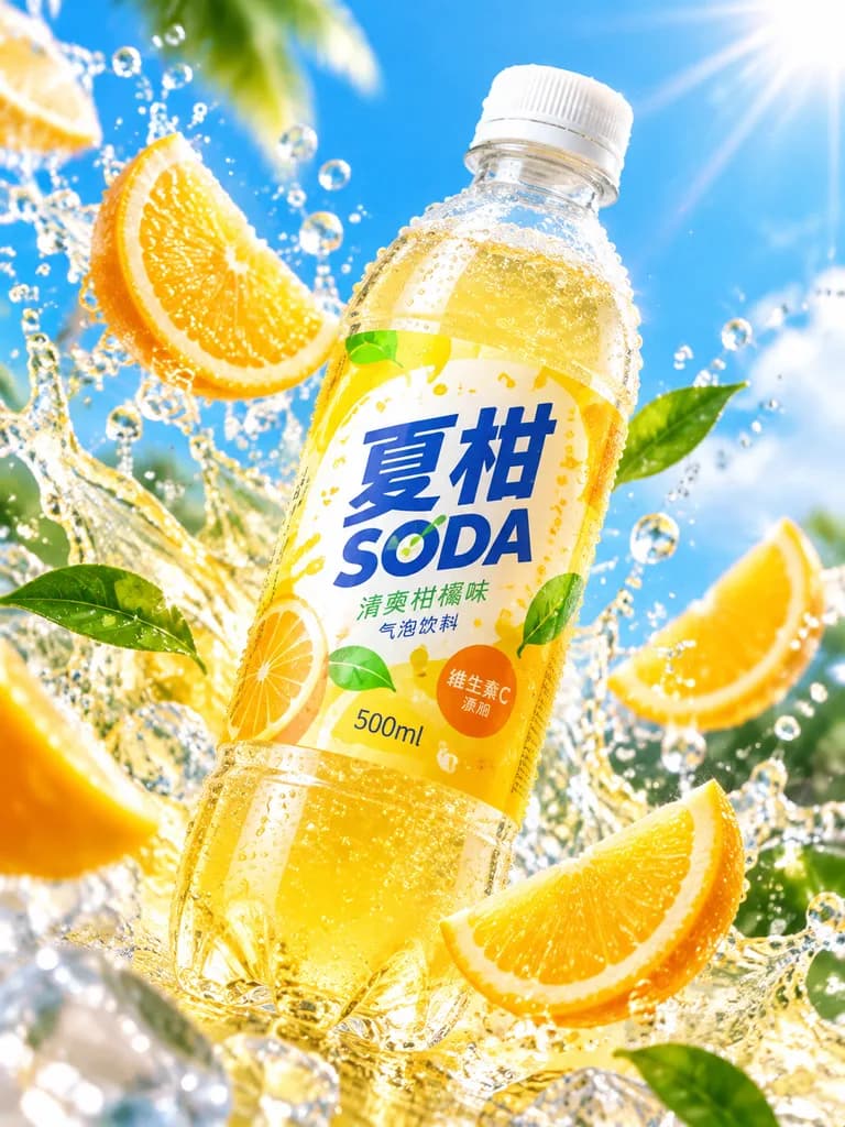 Summer Citrus Soda Product Advertisement