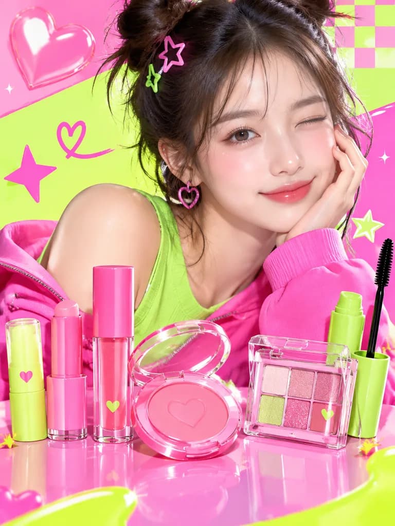 Y2K復古風美妝廣告