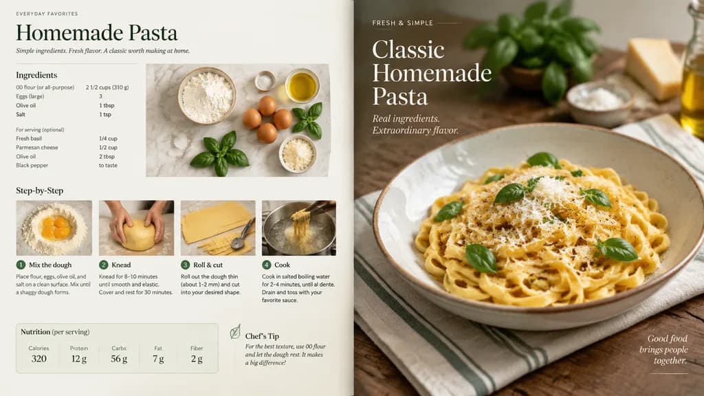 Cookbook Double-Page Spread Editorial