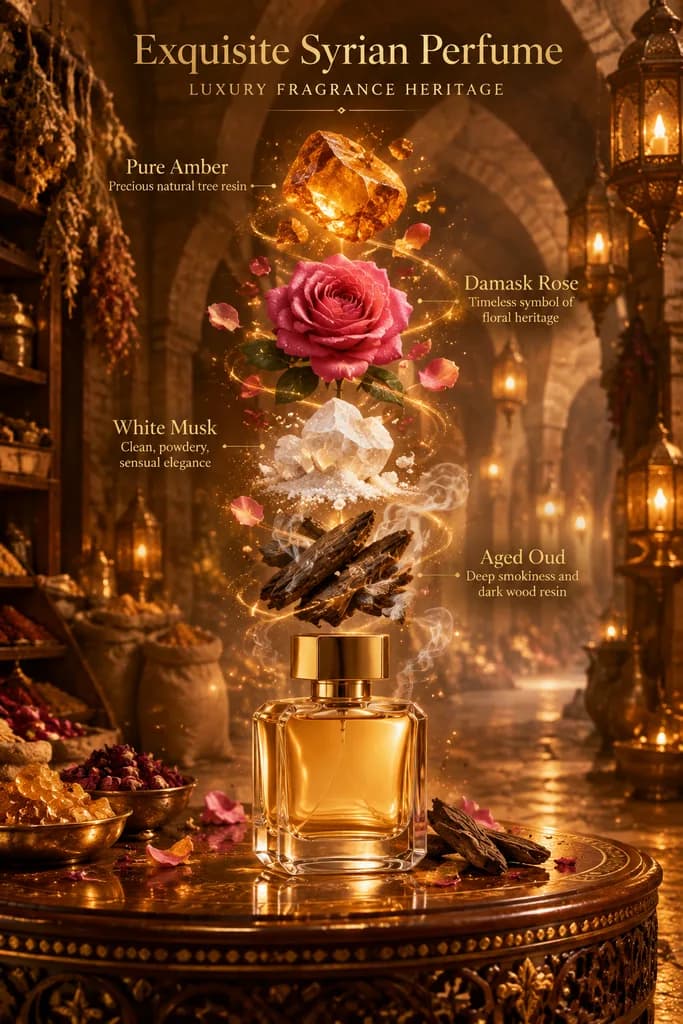 Syrian Oud Perfume Commercial Display