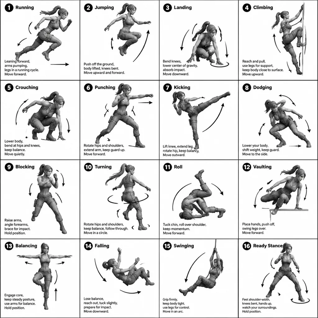 Action Breakdown Reference Sheet