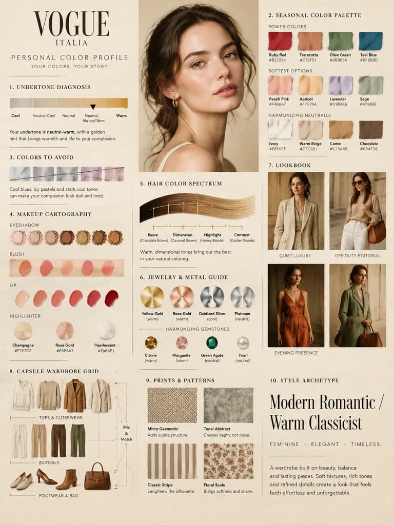 Luxury Personal Color Profile Infographic