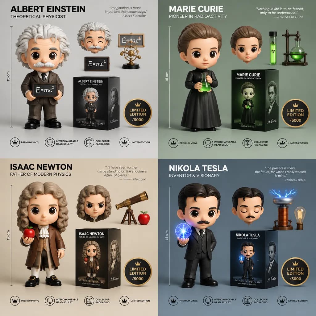 Scientist Art Toy Collector Launch Grid