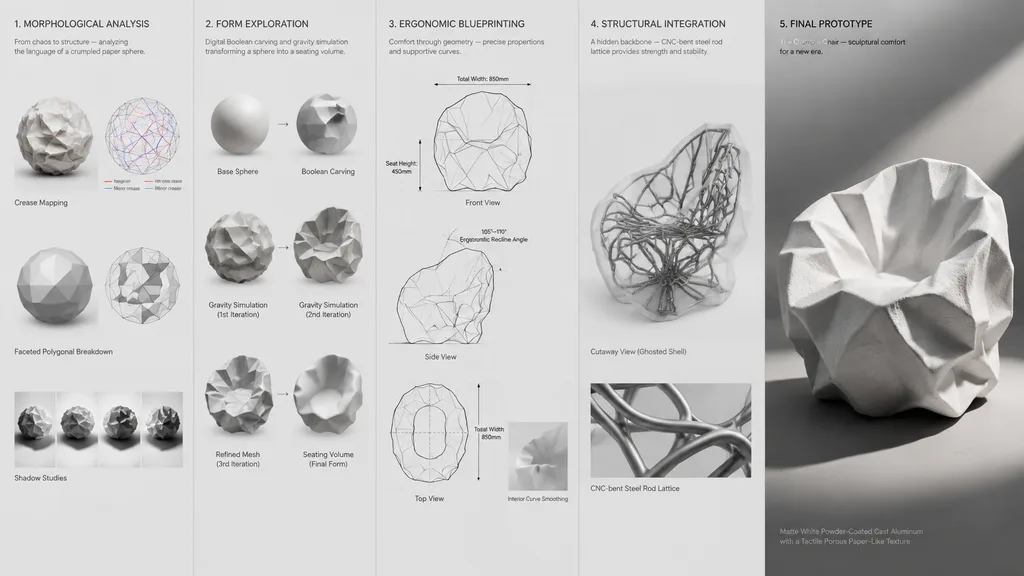 Crumple Chair Industrial Design Board