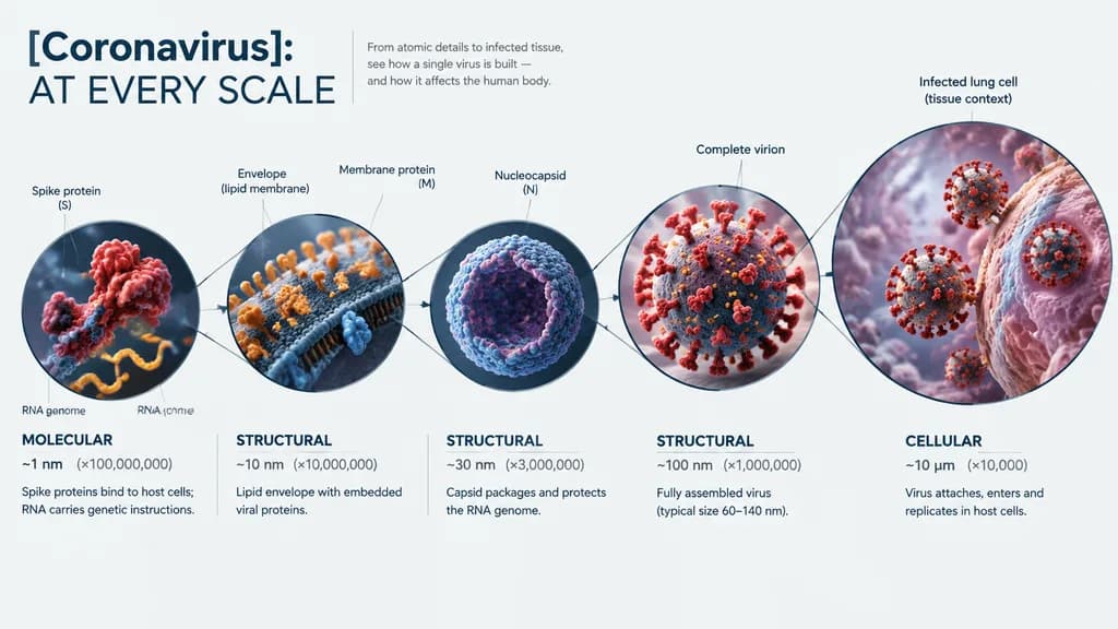 Multi-Scale Scientific Zoom Infographic