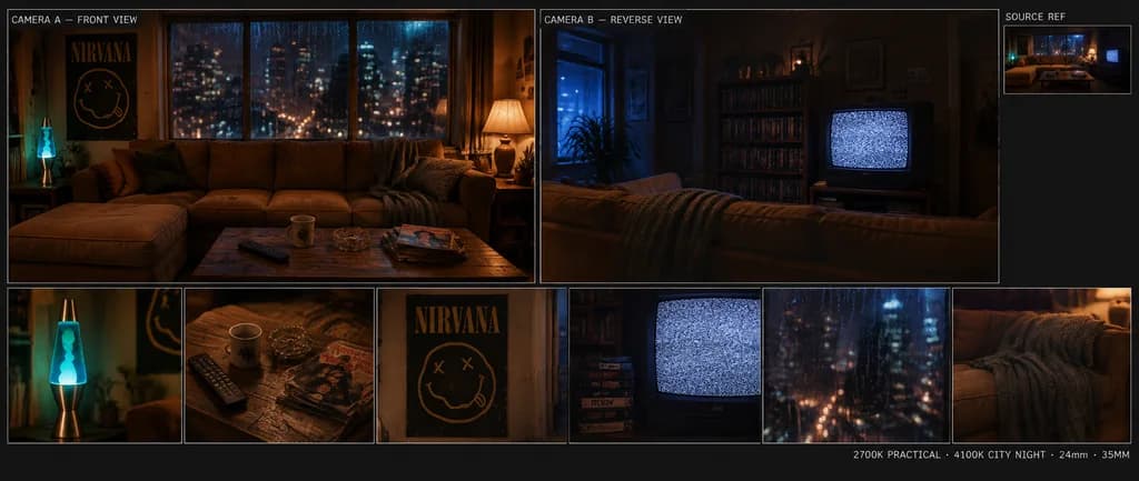 Nineties Apartment Scene Reference Board