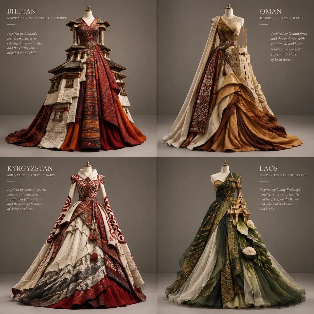 Cultural Fusion Couture Fashion Grid