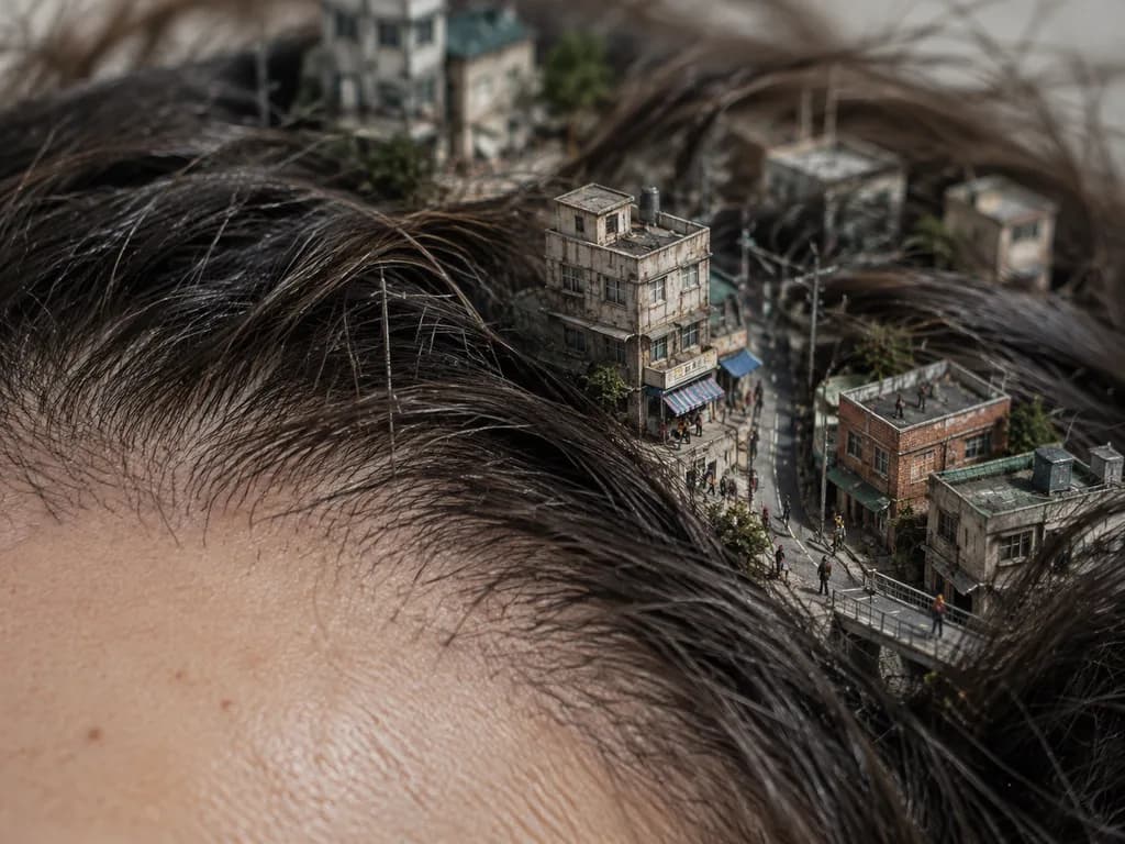 藏在发丝中的微型城市