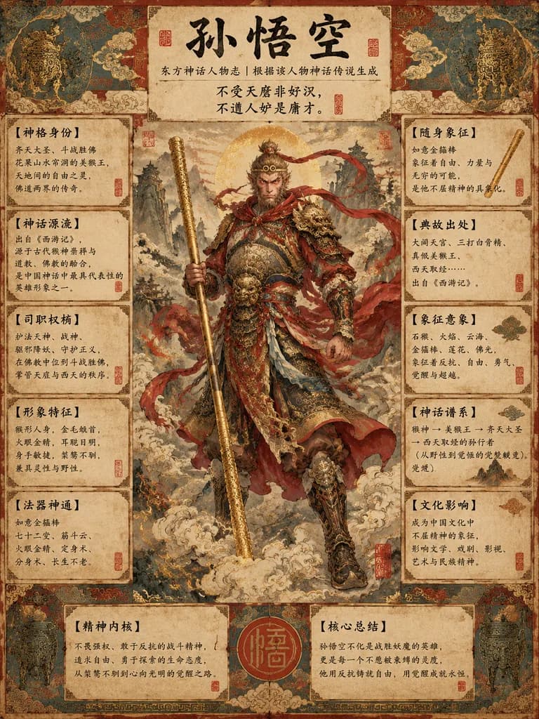 Eastern Mythological Archive Poster for Sun Wukong