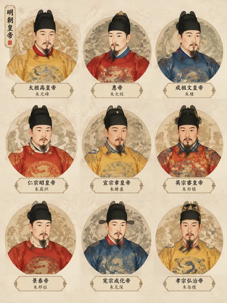 Historical Dynasty Emperor Avatar Portraits
