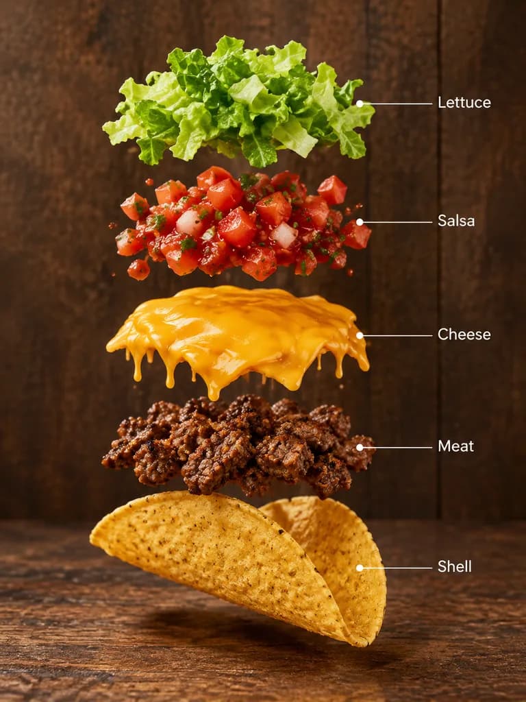Exploded View Taco Infographic