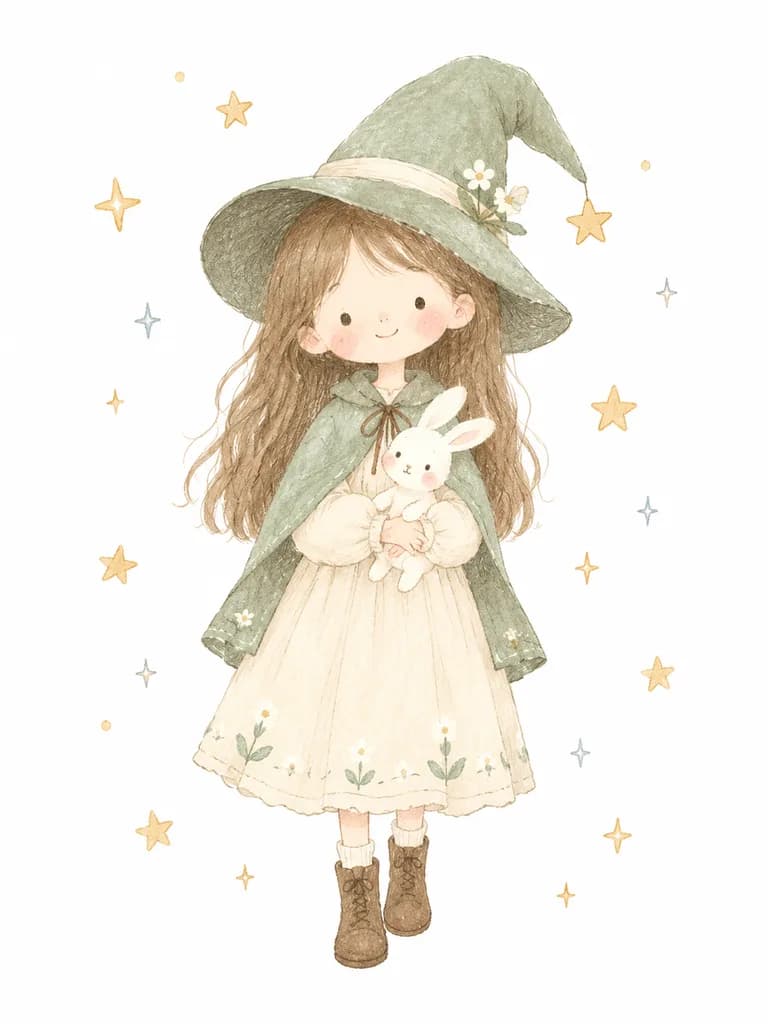 Minimalist Scandinavian Storybook Character Illustration