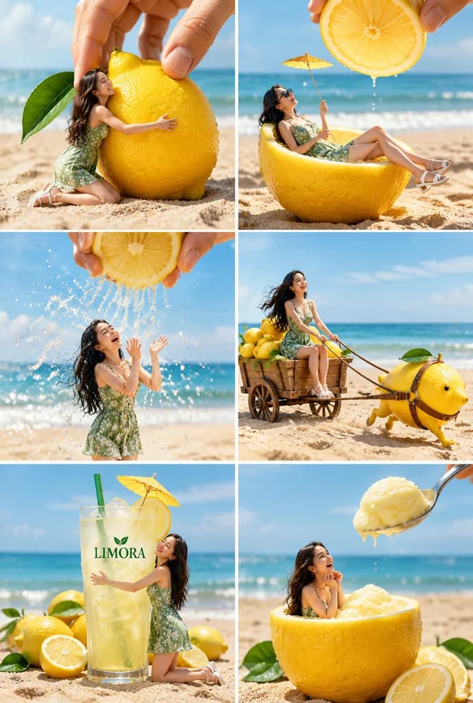 Poster Storyboard Miniatur Minuman Lemon Limora