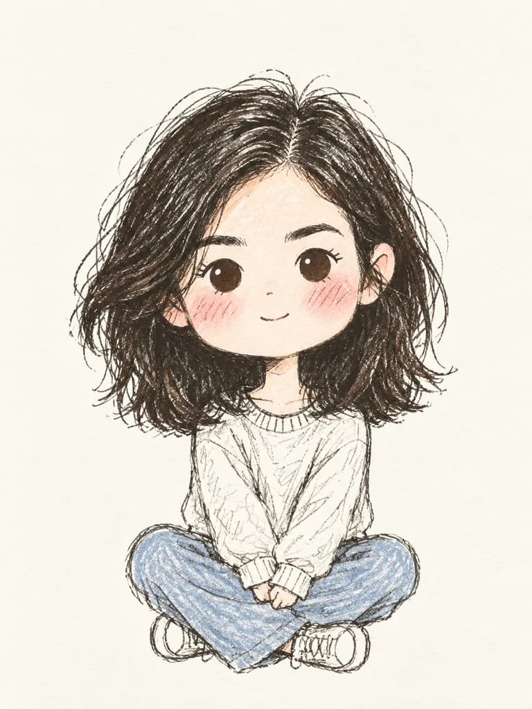 Quirky Hand Drawn Fashion Doodle Illustration