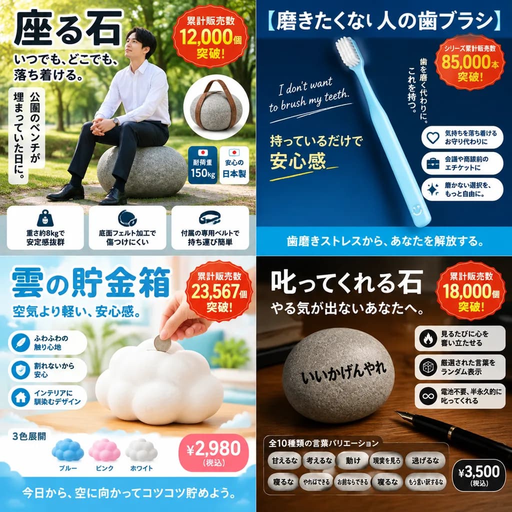 Satirisches Raster für Japanische Produktwerbung