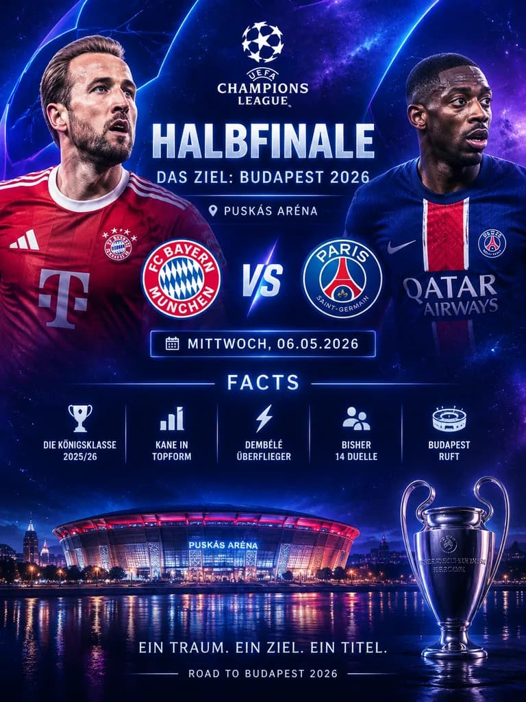 Champions League Matchday Infographic Poster