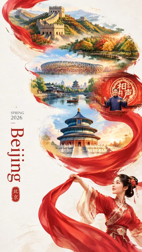 Werbeplakat-Design für die Stadt Peking