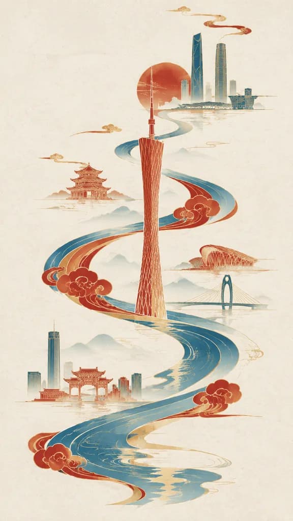 Minimalist New Chinese City Poster