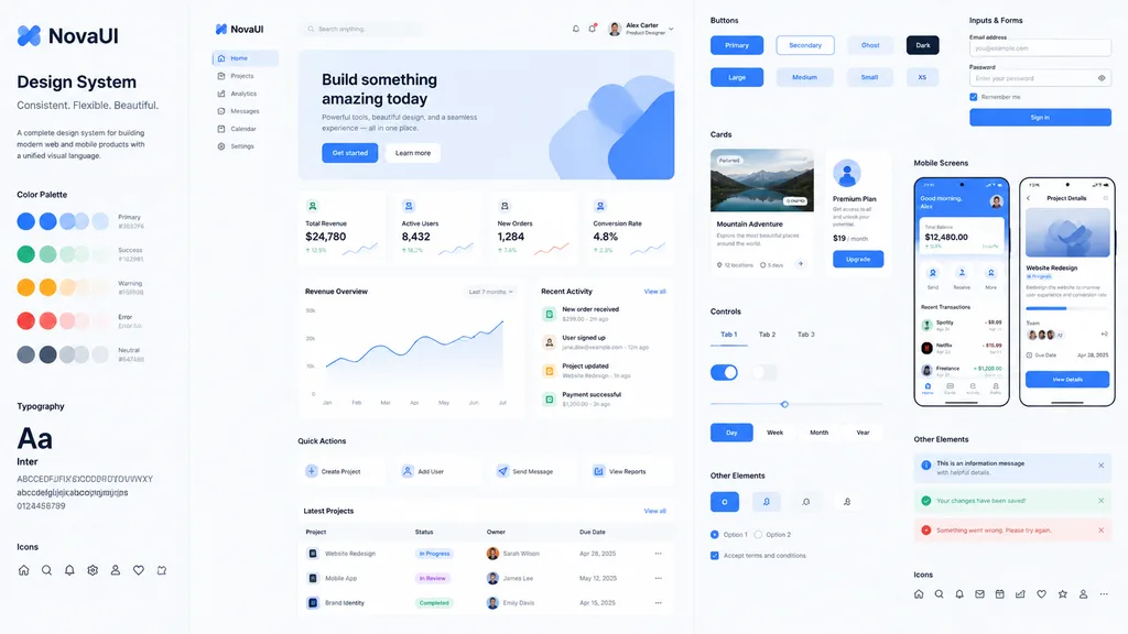 Kompleksowy Układ UI Design System