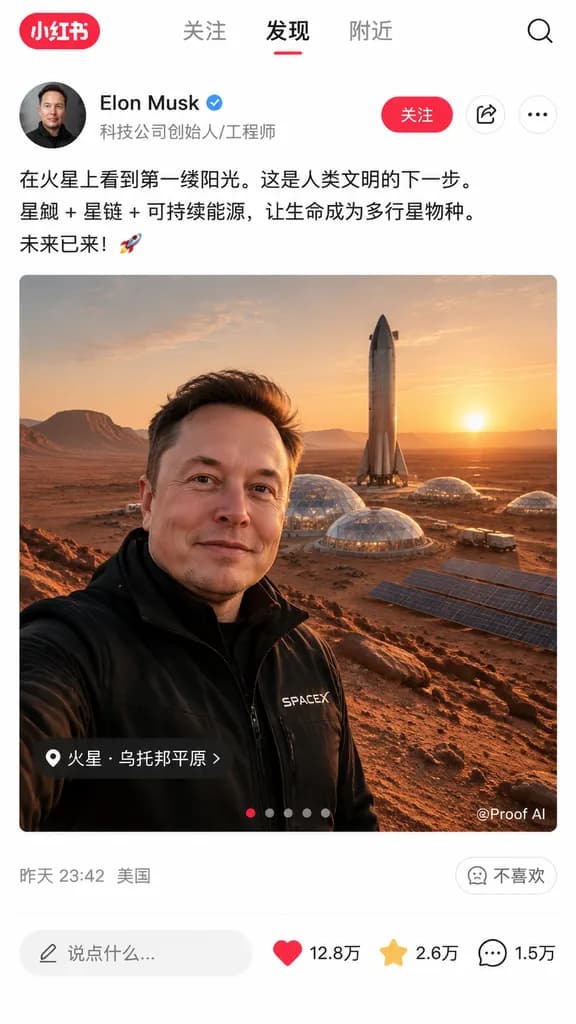 Xiaohongshu Mars Selfie App Mockup