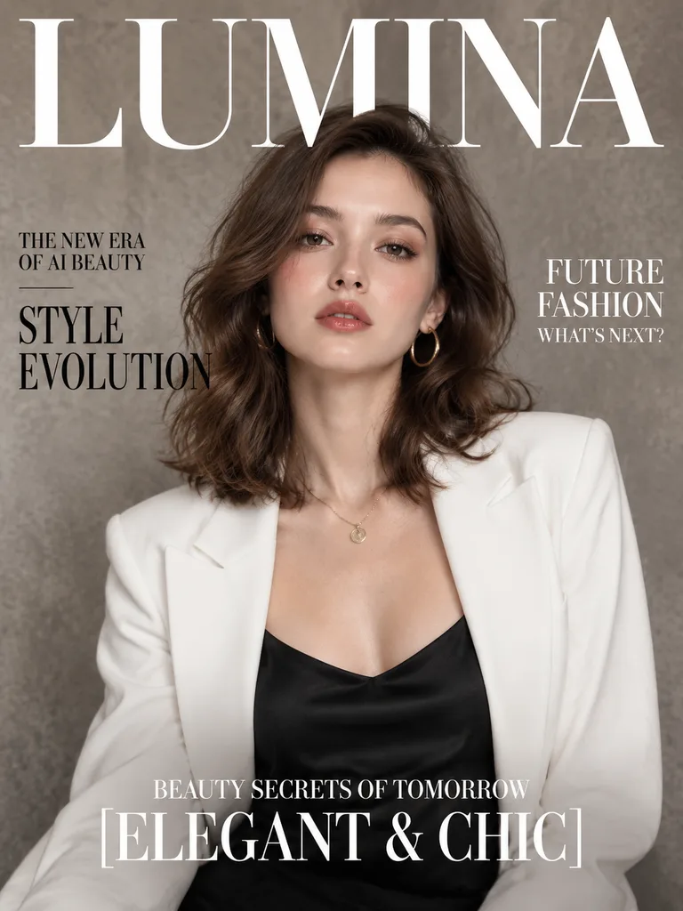 High-End Fashion Magazine Cover Portrait