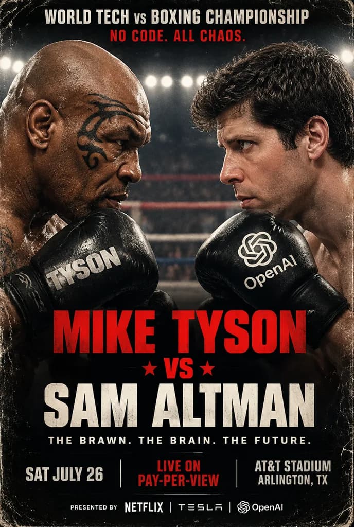 Gritty Staredown Boxing Match Poster