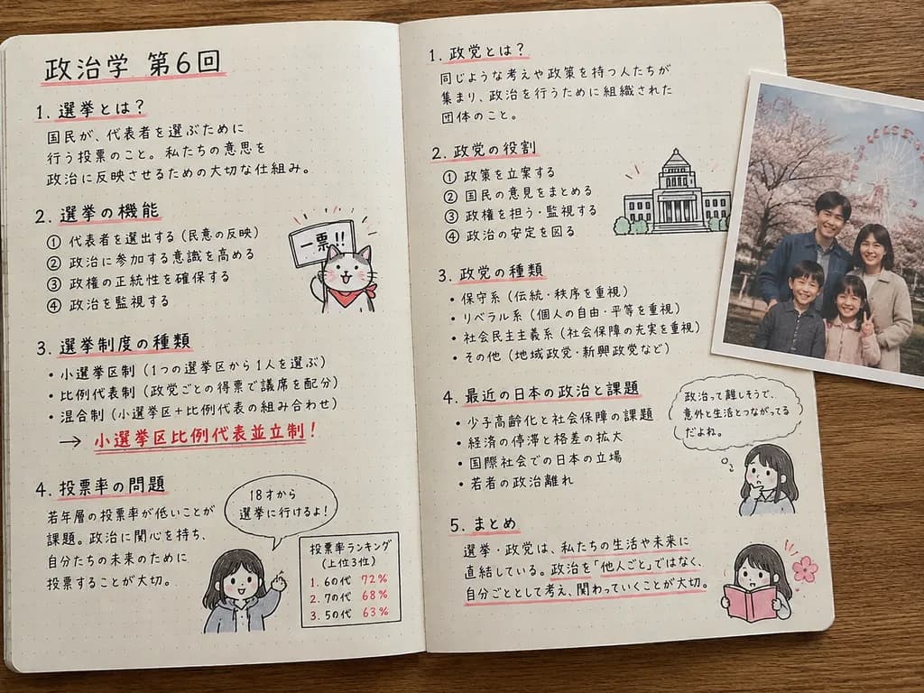 Japanese Study Notes Flat Lay