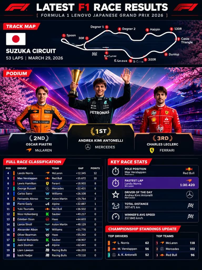F1大獎賽比賽結果資訊圖